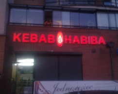 Napis przestrzenny dla Kebab Habiba