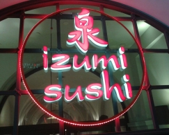 Litery przestrzenne Izumi sushi