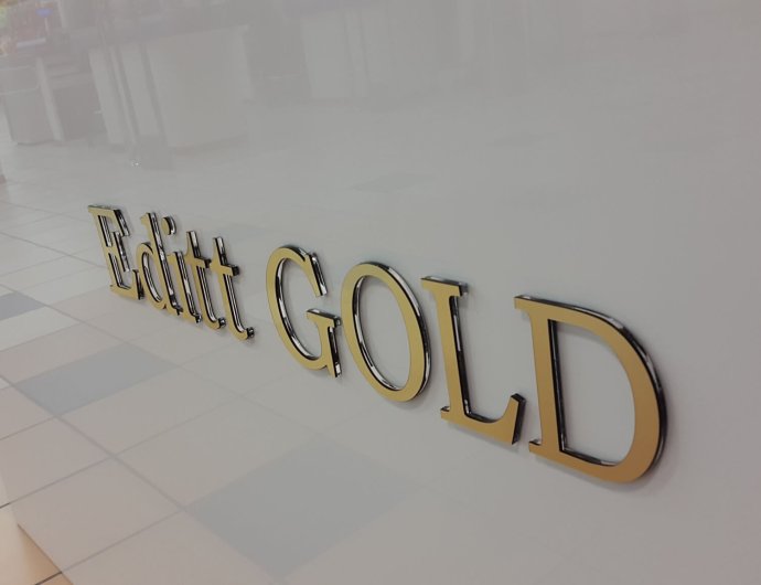 Litery przestrzenne  GOLD